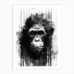 Thinker Monkey Drip Graffiti 3 Art Print