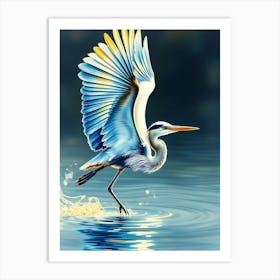 Blue Heron 6 Art Print