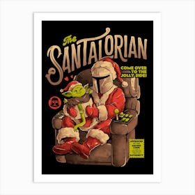 Santalorian - Funny Cute Star Christmas Wars Gift Art Print