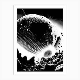 Asteroid Noir Comic Space Art Print