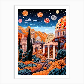 Rome, Illustration In The Style Of Pop Art 4 Art Print