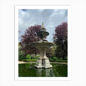 Fountain In The Park 1 Art Print