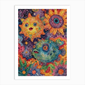 Psychedelic Fish 1 Art Print