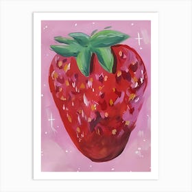 Strawberry Painting 2 Art Print