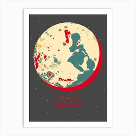 Moon Sphere Apollo 11 Lunar Landing Site Art Print