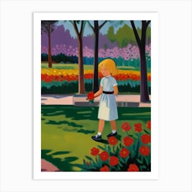 Little Girl In The Park Art Print
