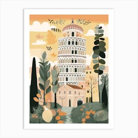 Pisa, Italy Illustration Art Print