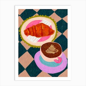 Coffee And Croissants 5 Art Print