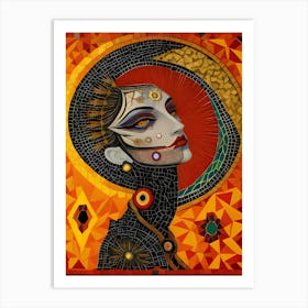 Psychedelic Goddess Mosaic Art Art Print