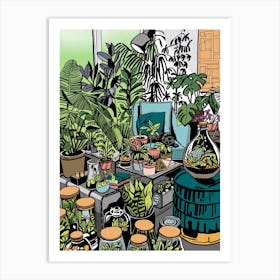 Houseplants And Terrariums Art Print
