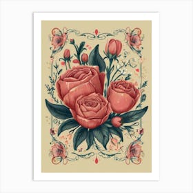 Vintage Roses Art Print