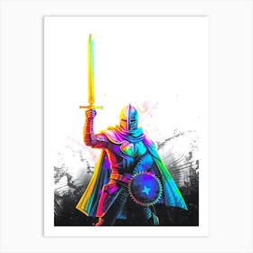 Knight In Shining Armor Art Print