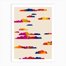 Totem Clouds Art Print