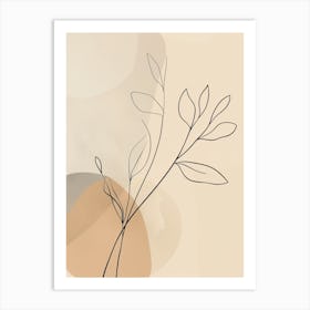 Antwerp Botanical Garden Boho Line Art Art Print