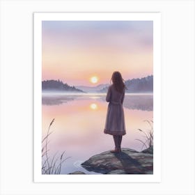 Girl At The Lake Affiche