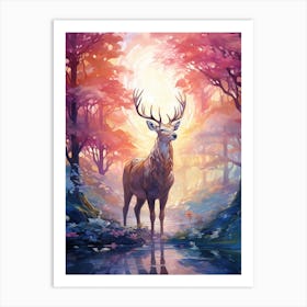 Deer In The Forest 3 Art Print