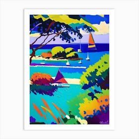 Ile Aux Nattes Madagascar Colourful Painting Tropical Destination Art Print