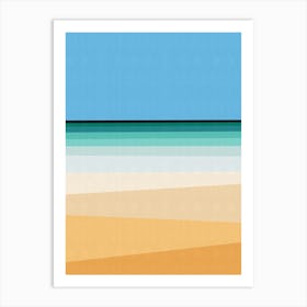 Watercolor beach Art Print