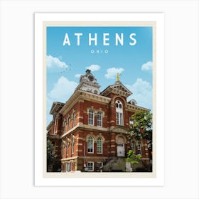 Athens Ohio Travel Poster Art Print