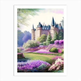 Biltmore Estate Gardens, 2, Usa Pastel Watercolour Art Print