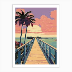Seven Mile Bridge, Florida, United States, Colourful 2 Art Print