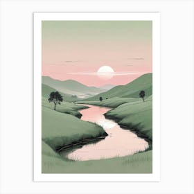 Serene Landscape Art Print (5) Art Print