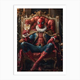 Vintage Spider Man Baroque Art Print