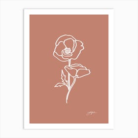 Flower Line Art No 483a Art Print
