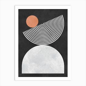 Lines and circles 10 Art Print