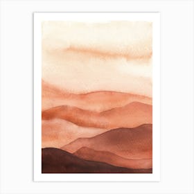 Modern Abstract Mountains 2 Art Print