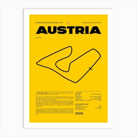 F1 Race Track Austria Formula 1 Racing Track F1 Merch Formula One F1 Poster Formula 1 Poster F1 Art Print