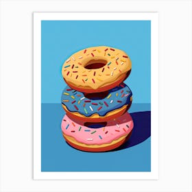 Classic Donuts Illustration 4 Art Print