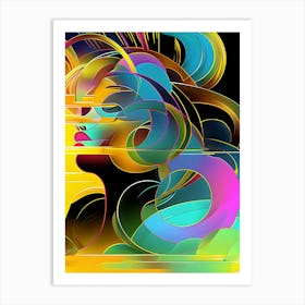 Yellow, abstract, "Finding Hope" Art Print