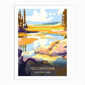 Yellowstone National Park Travel Poster Matisse Style 6 Art Print