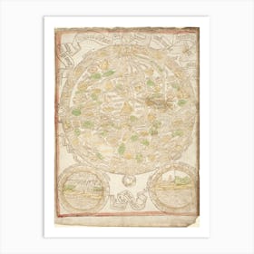 Medieval Map Art Print