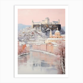 Dreamy Winter Painting Salzburg Austria 3 Art Print