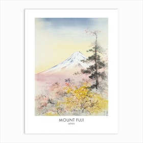 Mount Fuji 2 Watercolour Travel Poster Art Print