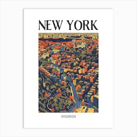 Kingsbridge New York Colourful Silkscreen Illustration 1 Poster Art Print