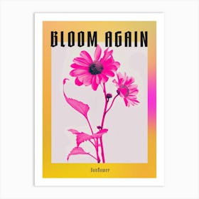 Hot Pink Sunflower 1 Poster Art Print