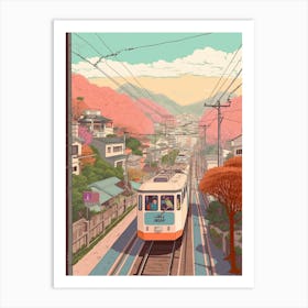 Yokohama Japan Travel Illustration 1 Art Print