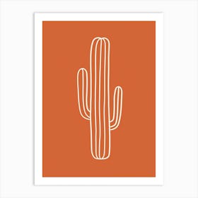 Cactus Line Drawing Organ Pipe Cactus 1 Art Print