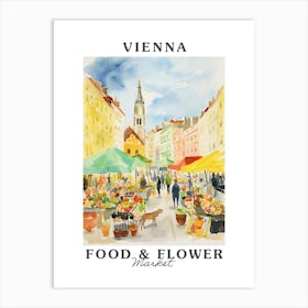 Food Market With Cats In Vienna 1 Poster Art Print