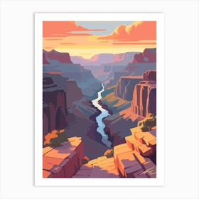 Grand Canyon At Sunset Art Print