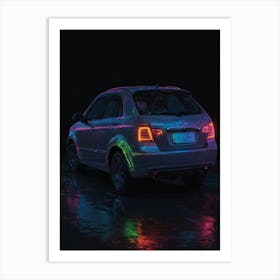 Backlit Car Art Print