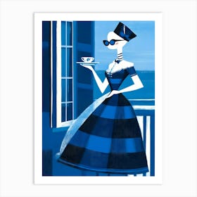 Blue Tea Art Print