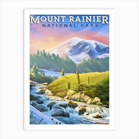 Mount Rainier National Park Art Print