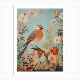House Sparrow 2 Detailed Bird Painting Art Print