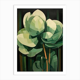 Modern Abstract Cactus Painting Acanthocalycium Cactus 2 Art Print