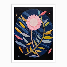 Asters 3 Hilma Af Klint Inspired Flower Illustration Art Print