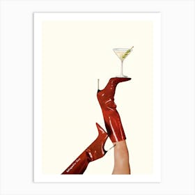 High Heels And Martinis Art Print